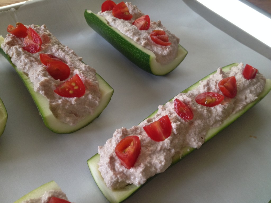 "Ricotta" Stuffed Zucchini Boats | Be Sol-Ful