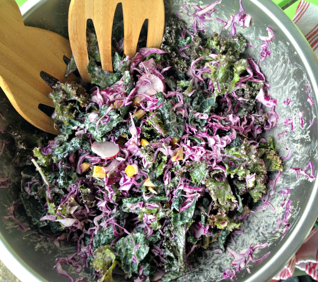RECIPE: Raw Kale Salad with Garlic Chipotle Tahini Dressing // Be Sol-Ful
