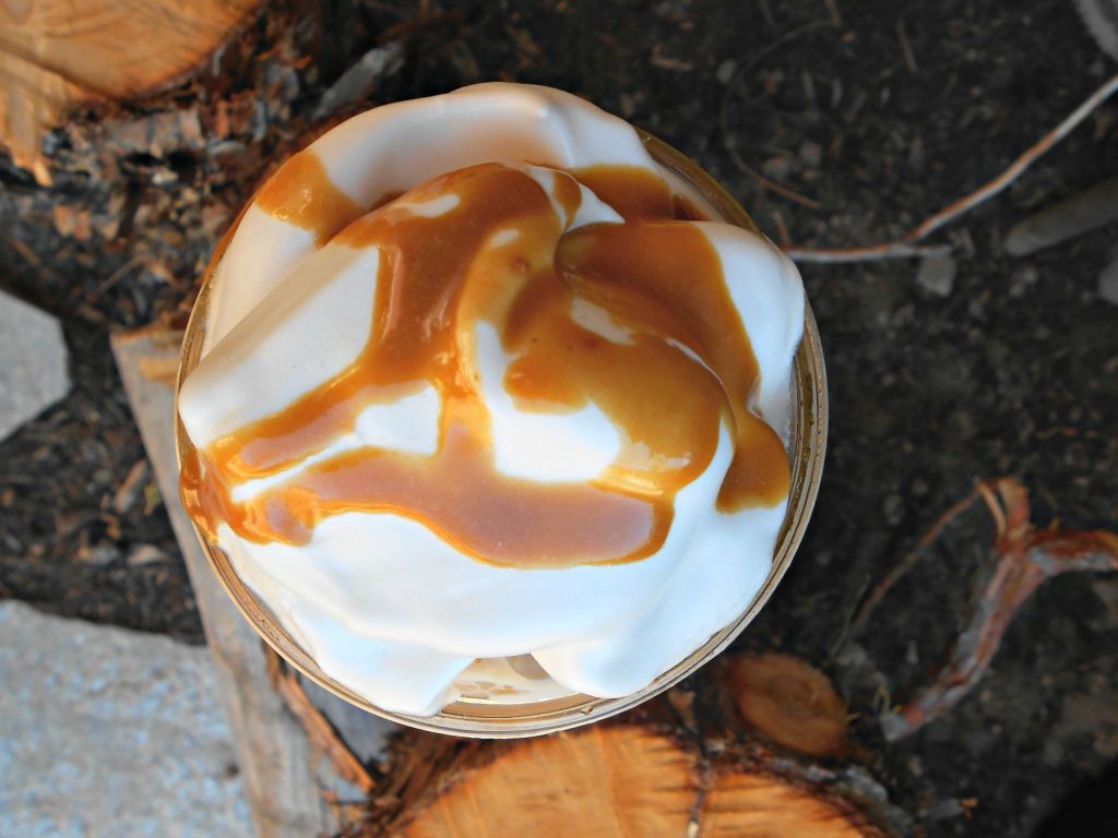 RECIPE: Iced Hazelnut Latte with Toffee Sauce Drizzle