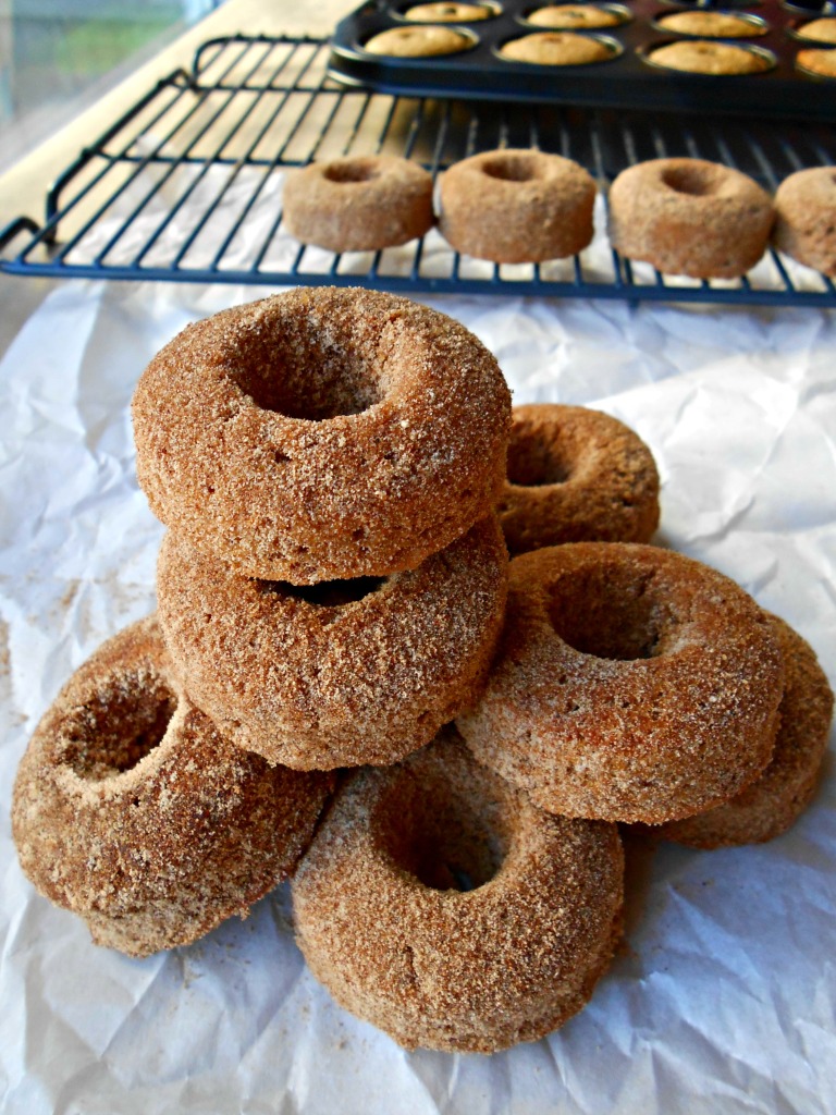RECIPE: Baked Coconut Pecan Mini Donuts with Cinnamon-Maple Sugar