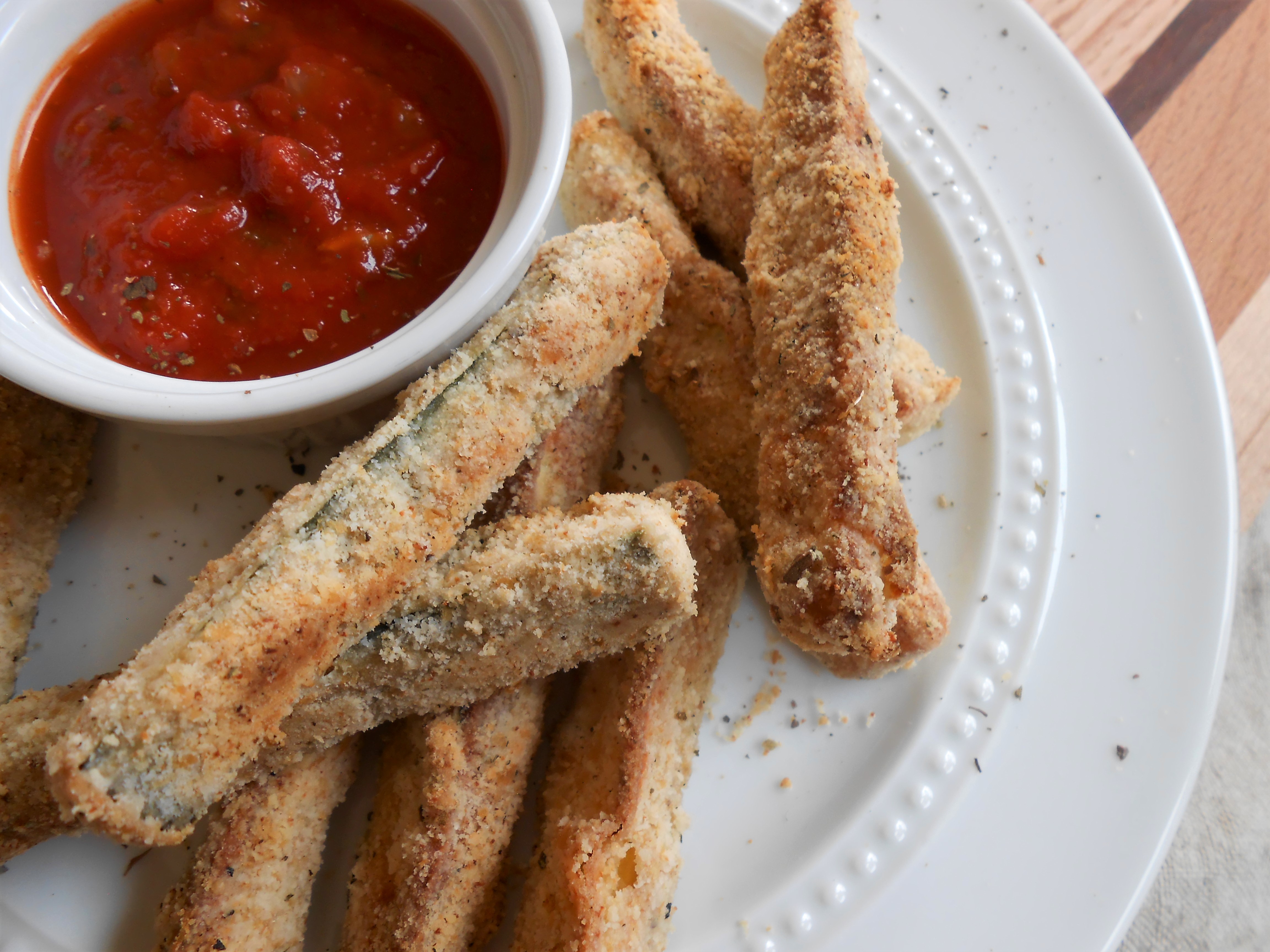 Baked "Breaded" Zucchini Sticks